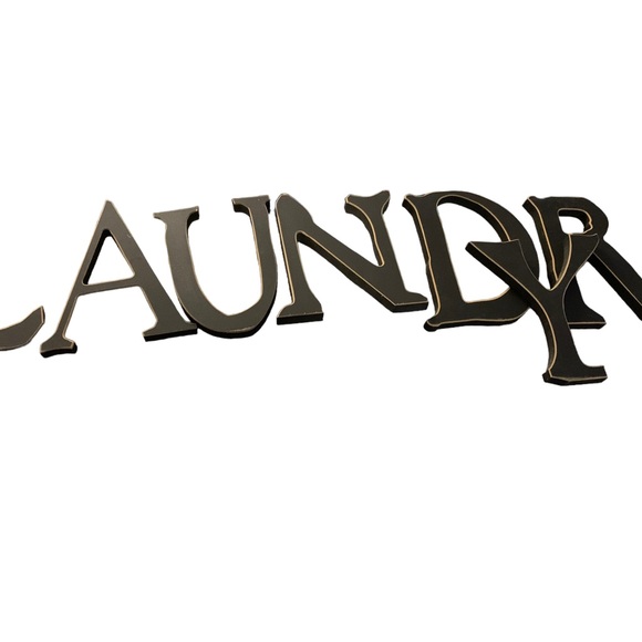 Wooden Laundry Letters= L-A-U-N-D-R-Y - Picture 2 of 5